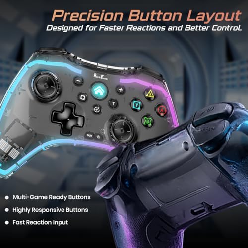 Image of PunnkFunnk Gaming Controller Lite Wireless Bluetooth Gamepad for Android, iOS, PC & Smart TV with Turbo Function, Ergonomic Grip, Rechargeable Battery (X1 Pro Wireless)
