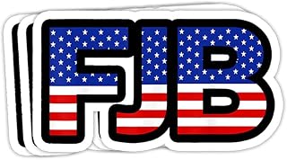 FJB Pro America Anti Biden F Biden Sucks USA US Flag FJB- 4x3 Vinyl Stickers, Laptop Decal, Water Bottle Sticker (Set of 3)