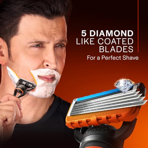 Image of Gillette Fusion 5, Shaving Razor For Men | With Beard Shaping Back Blade | 5 Blades For Your Perfect Shave | Styling Back Blade For Your Perfect Beard Shape