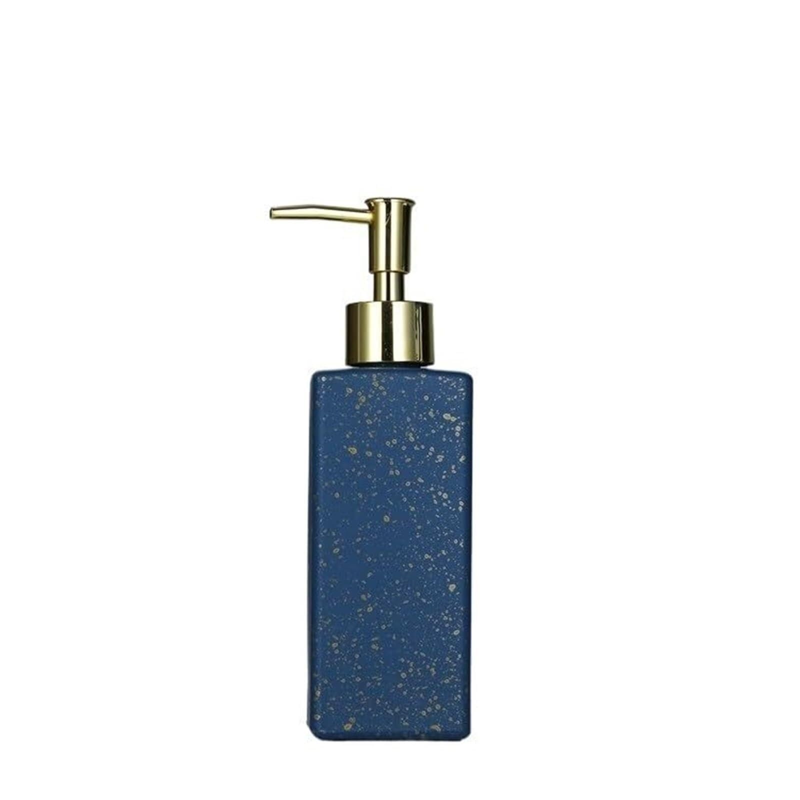 Hand Soap Dispensing Kitchen Push to Dispense Lotion Bottle Glass Empty Bathroom Dish for Bathroom(Blue)