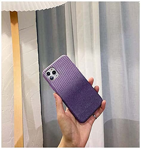 Coque iPhone 12 Mini cuir violet avec doublure floquée protectrice intégrale