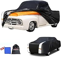 Cotryvox Custom Fit Ford F-100 Truck Cover 1953-1983 Short Bed (6.4'-8.5') Waterproof All-Weather w/ Door Zipper