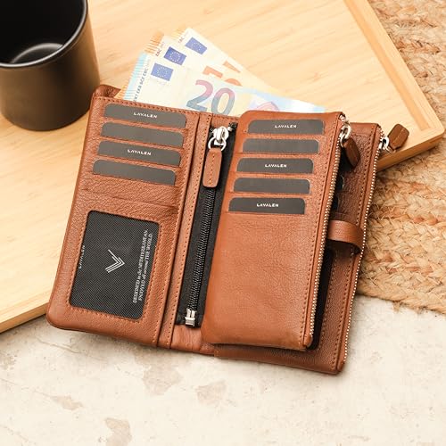 Image of Wallet for Women - Genuine Leather RFID Purses for Women | Soft Genuine leather Purse with RFID Protection. Holds Cards, Cash and Coins. Compact, Colourful and Handcrafted.
