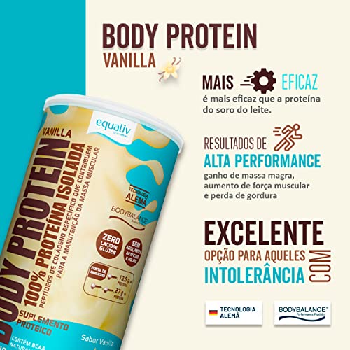 Body Protein - Sabor Vanilla - 100% Proteína Isolada - Zero Carbo - 440g - Equaliv