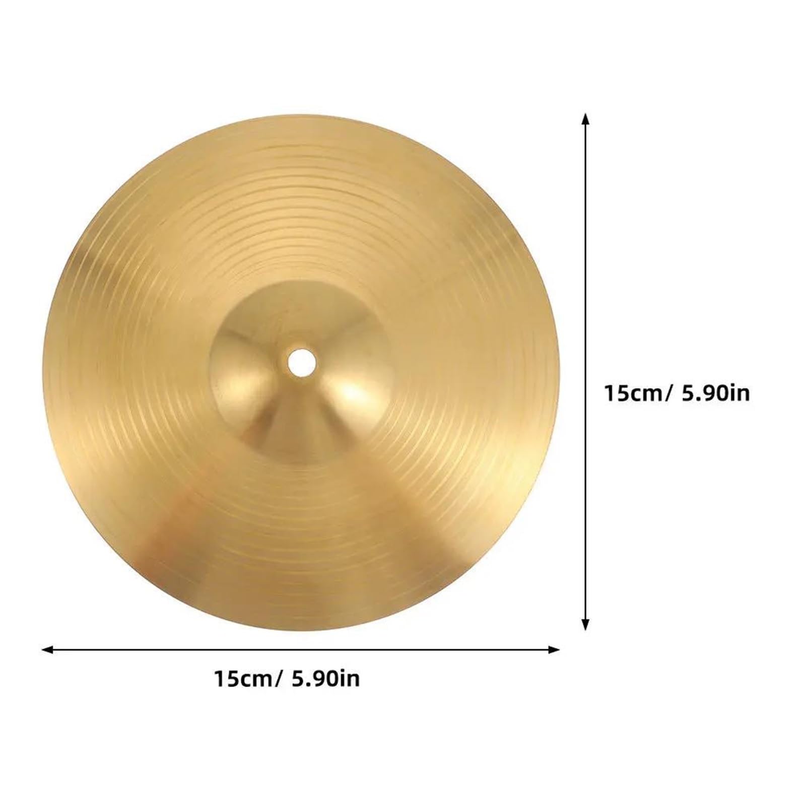 Platillos Profesionales De Batería En Platillo De Tambor Latón Superficie Lisa Platillo Choque Sonido Claro Para Juego Batería Para Instrumentos Musicales