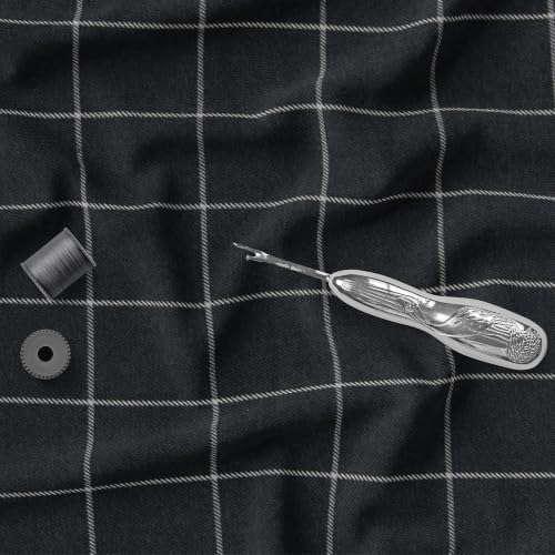 Image of BIGREAMS Unstitched Checkered Suiting Luxury Pants Fabric for Men - 1.5 Meter Pant Piece | Premium Blended Material | Soft Finish | Ideal for Formal Trousers