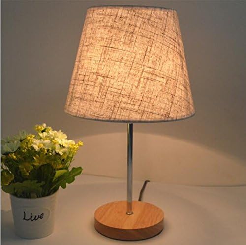 Best to Buy DimmableTable Lamp Bedside Desk Lamp with Linen Shade Wood Base Nightstand Lamp for Bedroom, Kids Room, Living Room, College Dorm (Coffee Linen) photo 2