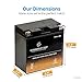 Chrome Battery YB16CL-BS Conventional Replacement Battery for ATV, Personal Watercraft, and UTV: 12 Volts, 1.9 Amps, 19Ah, Nut and Bolt (T3) Terminal