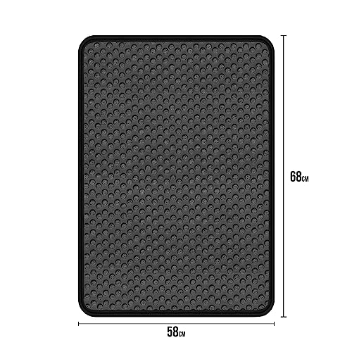Tapete Higiênico Para Gato Coletor De Areia (G-58 x 68cm) Cor Preto