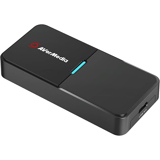 AverMedia Live Streamer Cap 4K BU113 - USB 3.0 HDMI Video Capture Device. Transmission, Recording of DSLR, Camcorder, and Action Cameras with 1080p60 HDR or 4K 30 FPS.