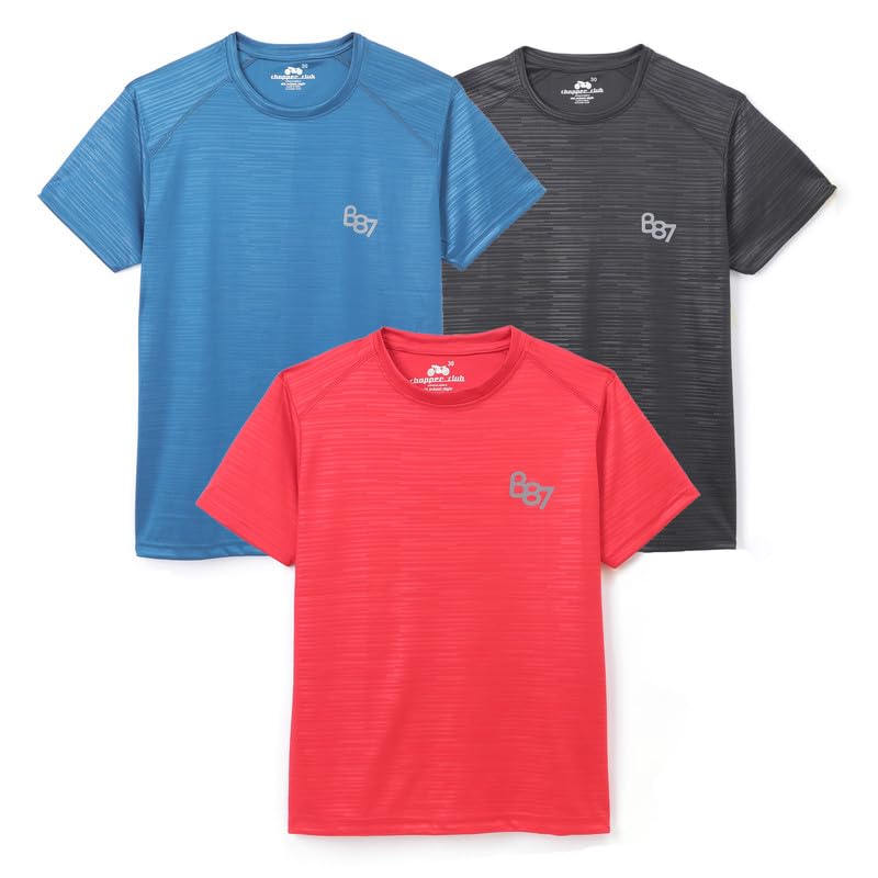 chopper club Boys Youth Sports T-Shirts Performance Active Tees Polyester Non-Lycra Quick Dry Wicking Fabric Ultra Soft