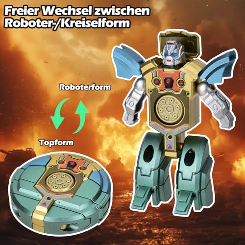 Finger Spinner 2-in-1 transformierbares Roboterspielzeug, Stressabbau, transformierender Roboter, Kinderspielzeug, Cooles Gadget, Geschenk für Kinder ab 3 Jahren