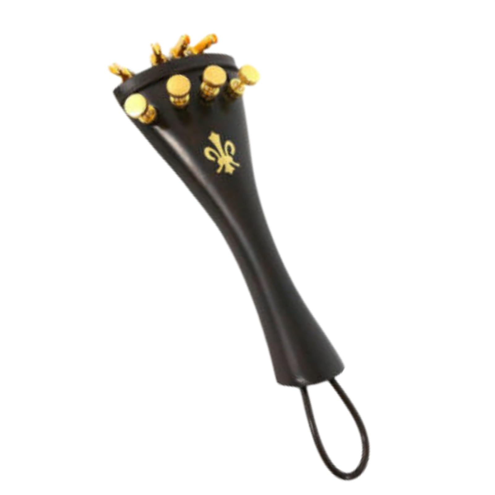 Parti di ricambio per violino Cordiera Per Violino Intarsiata Con Conchiglie Con 4 Accordatori Di Precisione In Oro E Cordiera.