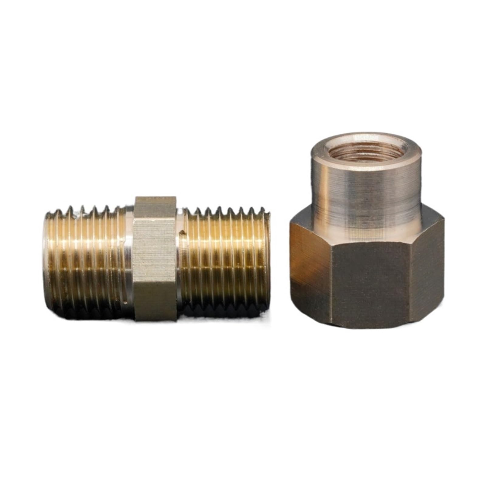 RUAJOGYNVM M14 M18 M20 Metric 1/4'' 1/2'' Female Male Thread Brass Reducer Pipe Fitting Coupler Connector (NO5) RUAJOGYNVM