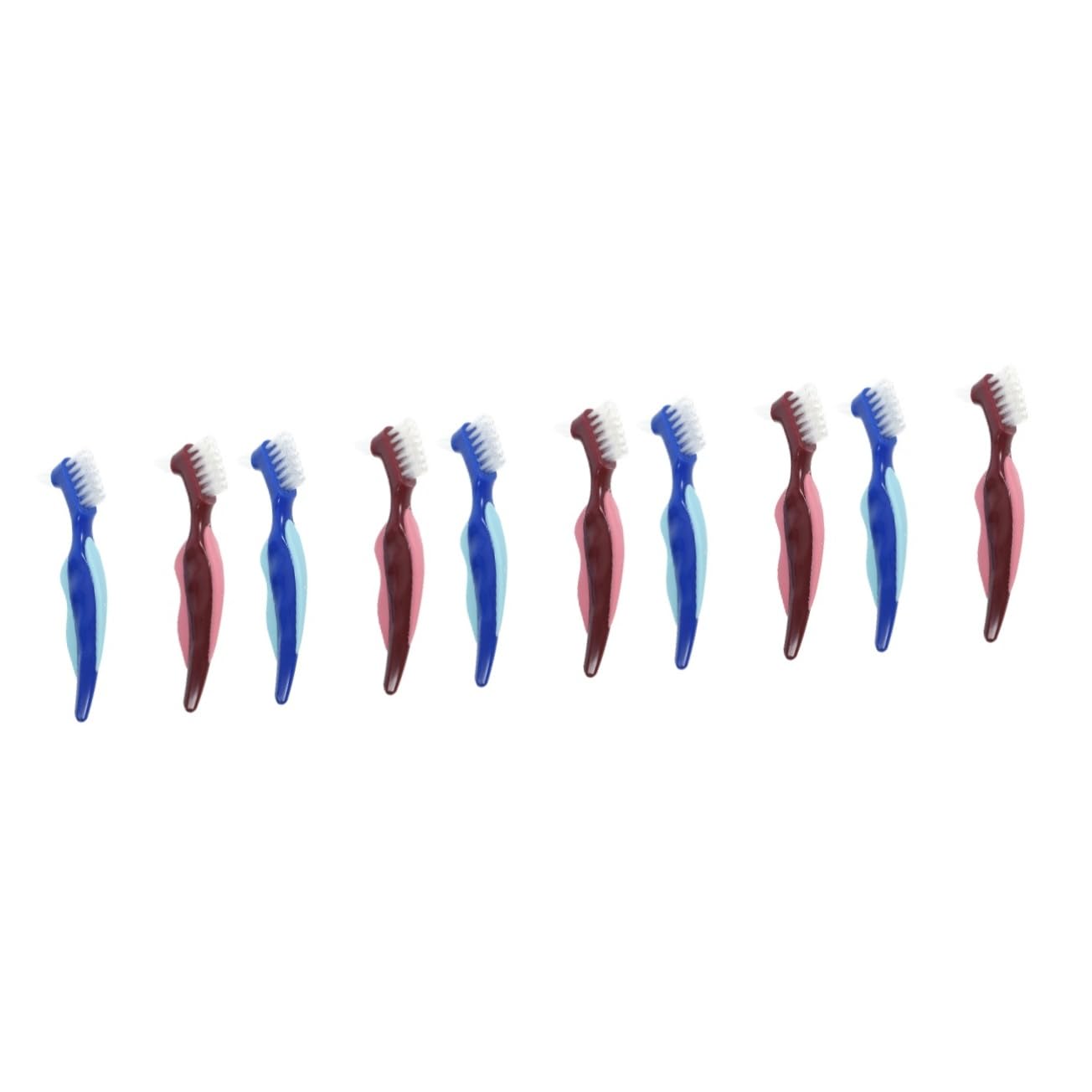 FRCOLOR 5 Set Di Spazzolini Da Viaggio Per La Pulizia Dei Denti Piccoli in Pp/nylon Bifacciali Facili Da Trasportare 2 Pezzi*5