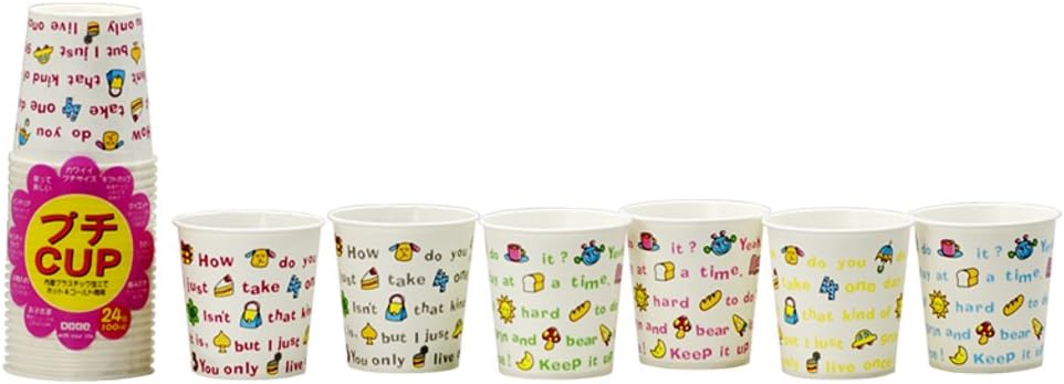 Nippon Dexie Paper Cups, Friends Petite Cups, 6 Patterns, 3.4 fl oz (100 ml), 1440 Pieces