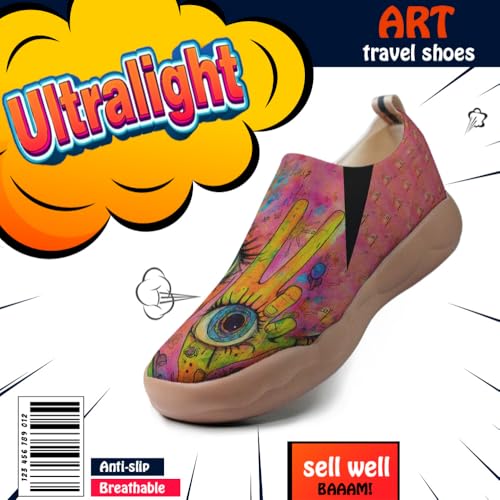 Men's Slip On Summer Loafers Ultra Lightweight Knitted Breathable Wide Feet Sneakers Sweat Proof Cushioned Sole Walking Shoes4