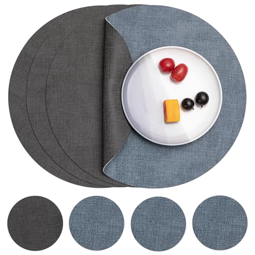 Myir JUN Leather Placemats and Coaster Set of 4