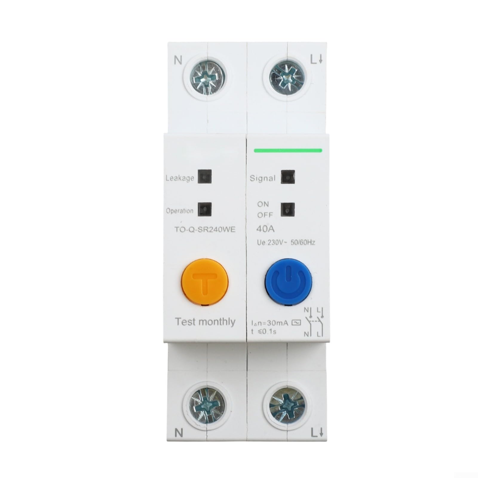 Smart WLAN Sicherungsautomat 2P 63A DIN Schiene Fernsteuerung(40A)