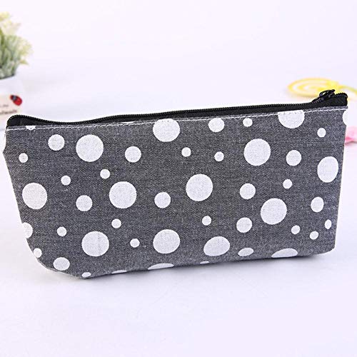 Preisvergleich Produktbild LZJE Bleistiftbeutel Schulmaterial Kawaii School Briefpapier Bleistiftetui Gitterstreifen Leinwand Reißverschluss Bleistiftbox Bleistiftetui, 283