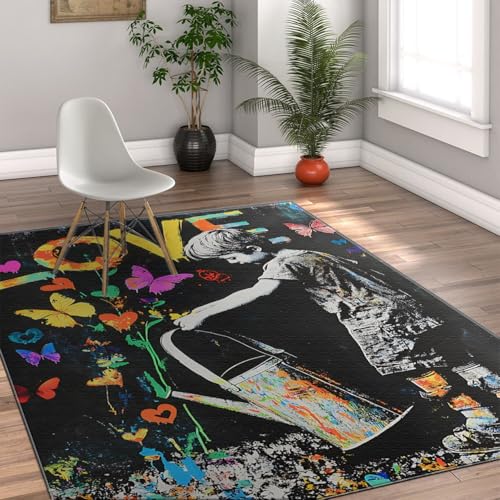 Tapis graffiti d'art abstrait de haute qualité pour intérieur moderne