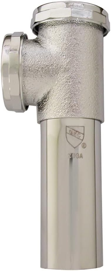 Jones Stephens P38024 1 1/2 SJ END OUTLET TEE 20 GA - Chrome Plated