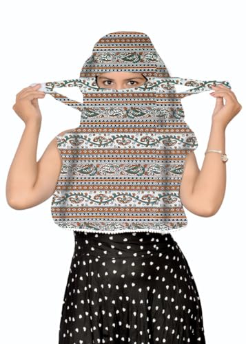 Image of Scarf Face Mask Head Neck Hair Bandana Cover Sun Protection Face Cover Smkoe Dust Safety Scarf Cum Mask For Women Girls Daily Use Face Scarf Mask