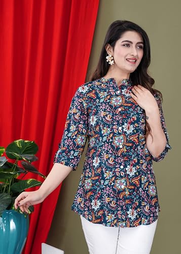 Image of FebQ Printed Shirt Style Top for Women