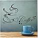 Produktbild Case Cover Cafe Tea-Wand-Aufkleber Kaffeetassen Art Vinyl Aufkleber Kitchen Pub-Wand-dekor 1pc