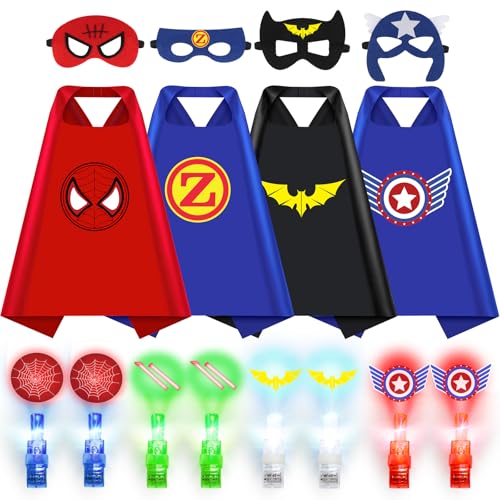 KUBUSFLY Superhero Capes for Kids, Halloween Costumes for Boys with