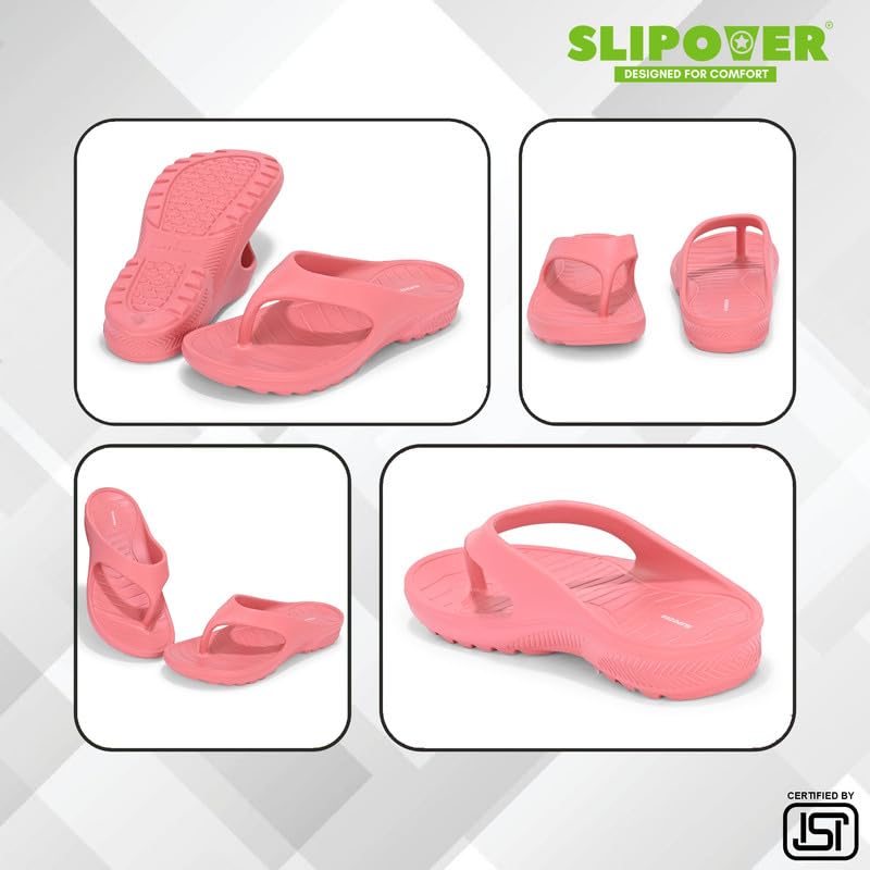 Image of SLIPOVER Flip Flop (W Boost) Slippers for Women Stylish|Comfortable|Soft|Lightweight|Anti-Skid|Arch Support|Lab Tested|Casual|EVA Slippers|Sandals|Chappals, Ideal for: Womens|Girls