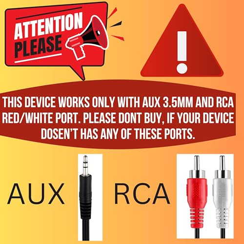 Image of Bluetooth Audio Transmitter Receiver Connector Adapter Device for TV Pc Music System | V5.2 | Compatible With Aptx Aptx HD Aptx Adaptive Aptx Low Latency devices with Aux 3.5mm Jack RCA Port