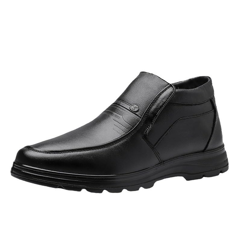 Men's Casual Slip on Loafers Breathable Driving Shoes Slip Resistant Water Resistant Black Lace-up Flat Sneakers Work Oxford