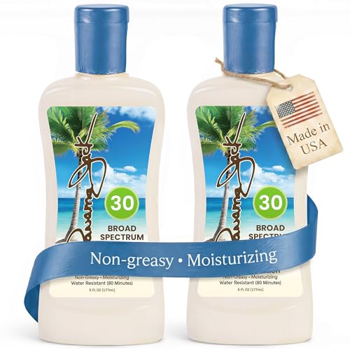 Panama Jack Sunscreen Suntan Lotion - SPF 30, Broad Spectrum UVA/UVB Protection, PABA, Paraben, Gluten & Cruelty Free, 6 FL OZ (Pack of 2)
