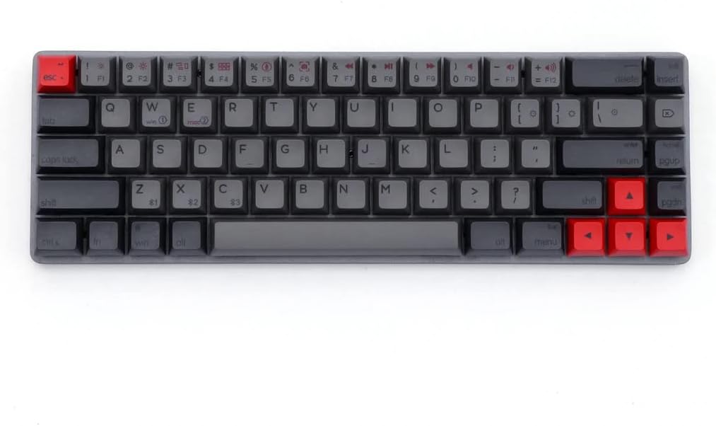 EPOMAKER NT68 65% RGB Hotswap Bluetooth 5.1 Wireless Wired Mechanical Gaming Keyboard with Foldaway Stand, 1900mAh Battery for Mac/Win/Gamer (Gateron Red Switch, Grey Black for Win)