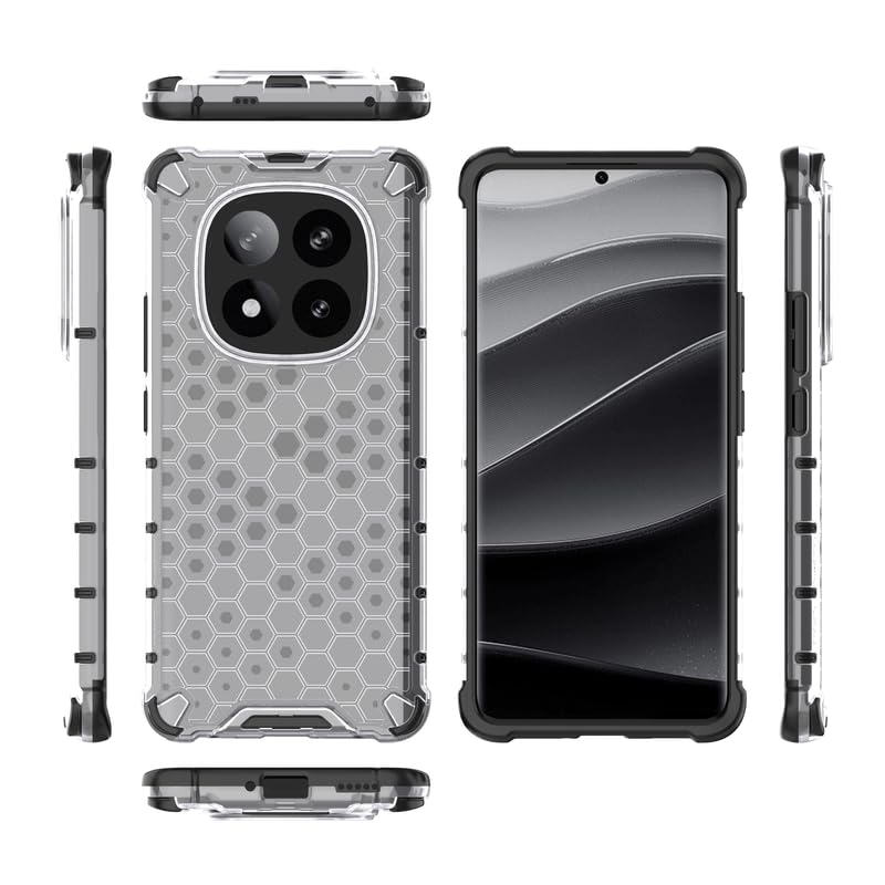 Image of Plastic Bumper Back Case Cover for Redmi Note 14 Pro Plus 5G (Transparent)
