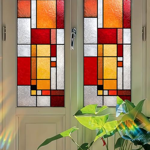 Vinilo para Ventanas Estilo Vidrio Colorido 17.5x39.4 in miniatura 5