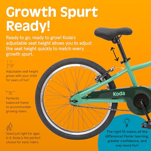 Image of Retrospec Koda Plus Kids Bike for Boys & Girls Ages 6-8 Years - Children's Bicycle, Adjustable Seat & Handlebars