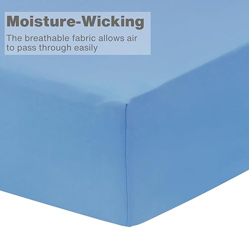 Miniatura 5 de EVERYDAY KIDS - Sábana bajera para cuna, 100% micro fibra suave, transpirable e hipoalergénica, se adapta al colchón de cuna tamaño estándar de 28