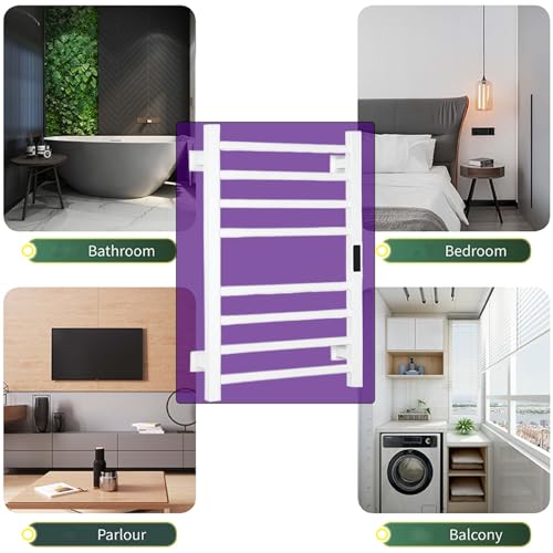 Radiateur porte-serviettes blanc câblé en acier inoxydable