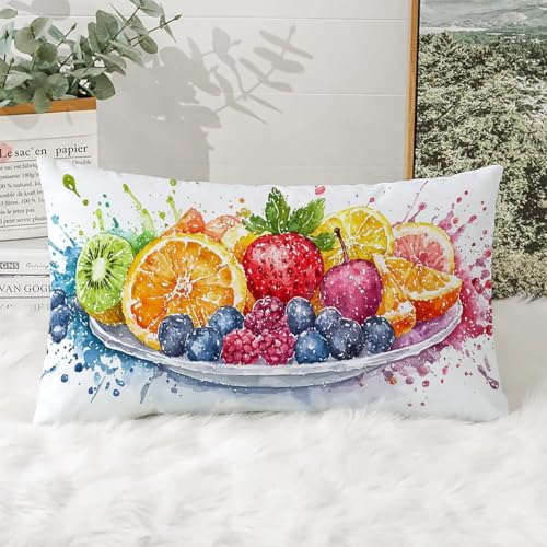 Housses de coussins velours fruit lot de 2 60x40cm doux - 5