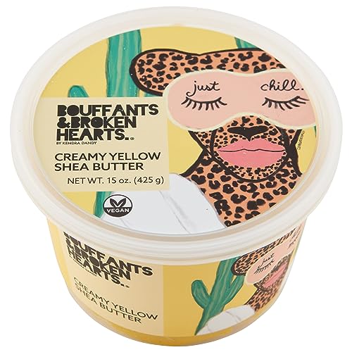 Ashanti Naturals Creamy Yellow Shea Butter Whipped Body Butter | Grade A, 100% Natural African Raw Shea Butter for Skin, Face and Hair (15oz)