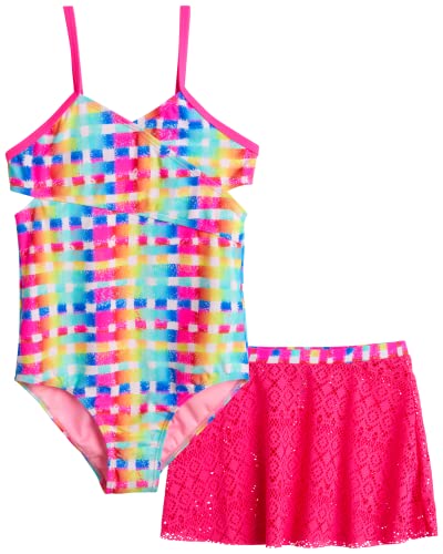 Image of Limited Too Girls' Bathing Suit Set - UPF 50+ Monokini or Taknini and Quick Dry Shorts - Swimwear Set for Girls (7-16)