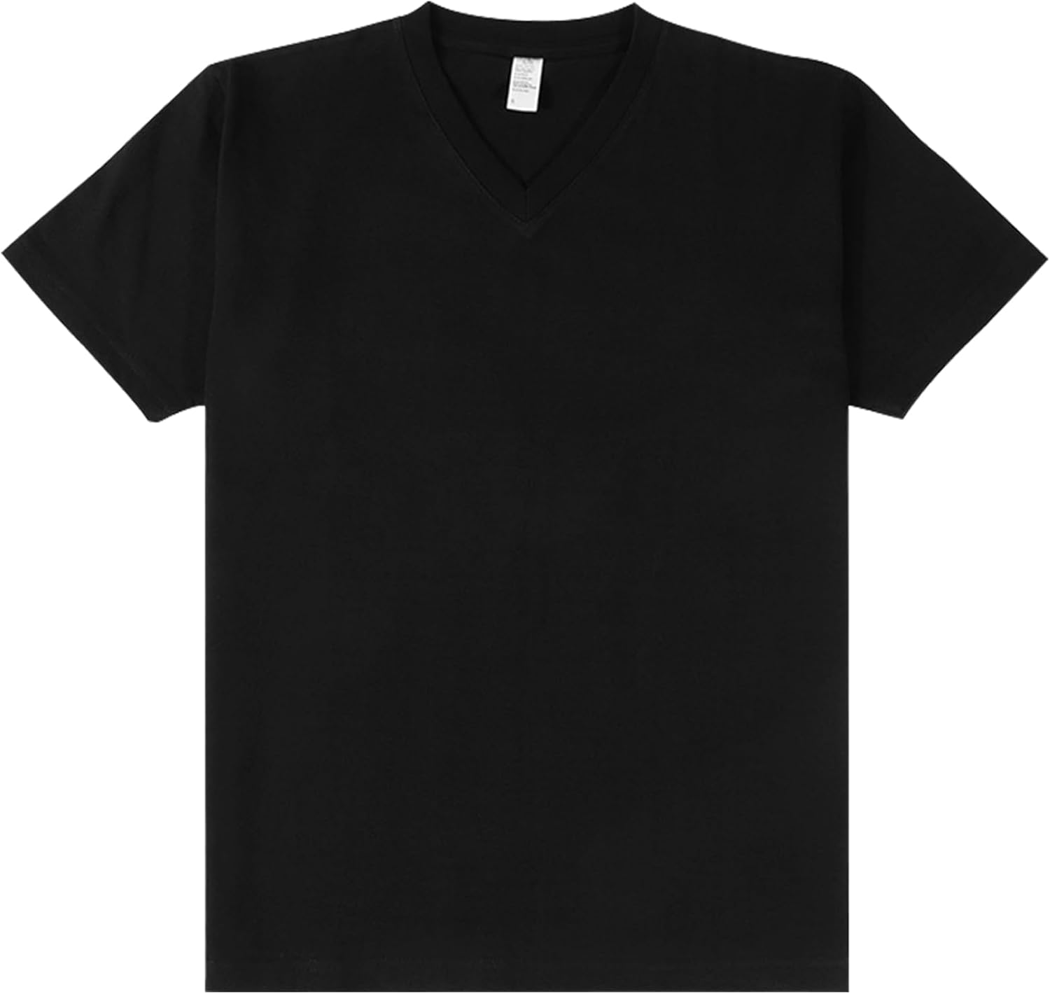 Pure cotton short sleeved V-neck T-shirt with a base top for men and women