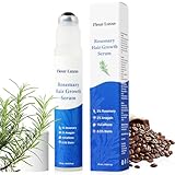 Rosemary Hair Growth Serum Roll-On 25 mL – Natural Hair Regrowth Oil with 3% Rosemary, 2% Anagain, 1% Caffeine & Biotin – Scalp Serum for Thicker, Fuller-Looking Hair – for Women & Men