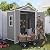 UDPATIO Outdoor Storage Shed 6x4 FT, Garden Resin Shed for Bike, Garbage Can, Tools, Outside Plastic Sheds with Floor for Backyard, Patio, Lawn, Grey & White