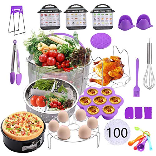 Geezo Instant Pot Accessories Set,121 Pieces Pressure Cooker Accessories Kit，Fits 5,6,8 Qt Instant