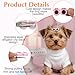 Sorcristy 20Pcs Light Pink Small Dog Hair Bows, Cute Puppy Dog Bowknot Hair Bow Bulk with Rubber Bands, Mix Color Cute Grooming Flower Ball Bowknot Top Knot for Holiday Daily Yorkie Dogs Accessories