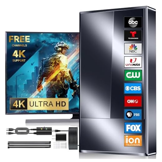 Antena de TV de longo alcance - suporta 8K 4K HDTV 1080p Fire Stick todas as TVs VHF UHF