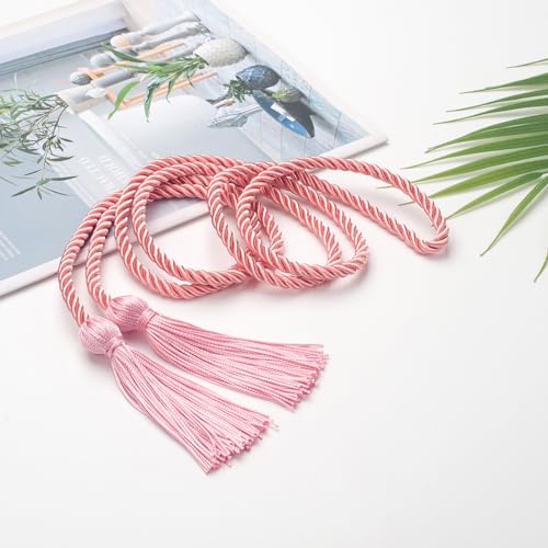Image of ONUPGO Pink Graduation Cord, 68 inch Graduation Honor Cords, 2026 Rayon Braided Tassel Cord Long Robe Honor Rope for College Graduation Students and Bachelor Gown